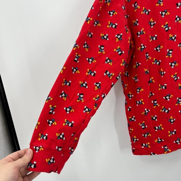 Disney Mickey Mouse Vintage Mickey Co Moc Turtle Neck Sweater Large 100% Cotton - Picture 7 of 9